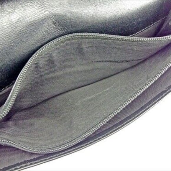 Gucci Long Wallet Sherry Line Black leather Woman unisex Authentic Used T8826 - Picture 7 of 10